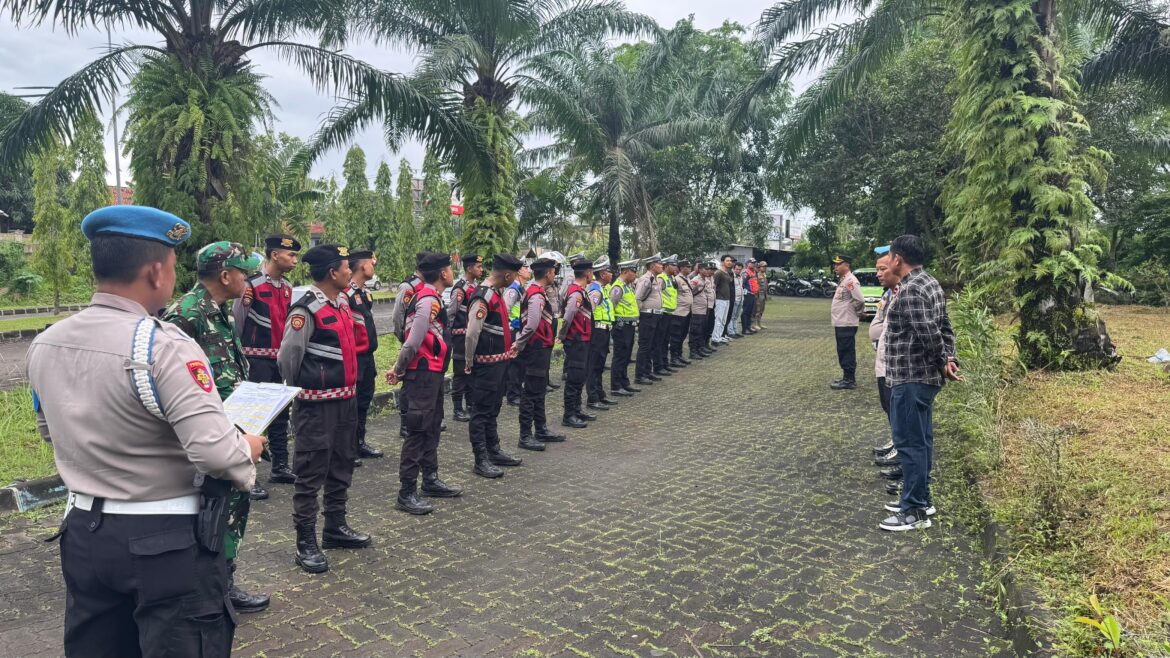 Kapolsek Pimpin Apel Pengamanan kegiatan Bakti Sosial oleh TP-PKK Kementrian Dalam Negeri di RS. Suci Paramita Balaraja
