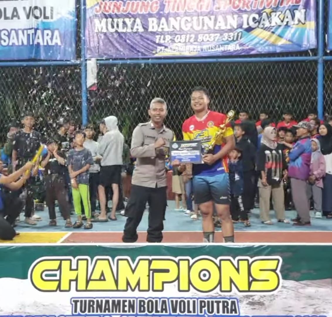 Polsek Ciamis Polres Ciamis Beri Pengamanan Turnamen Bola Voli