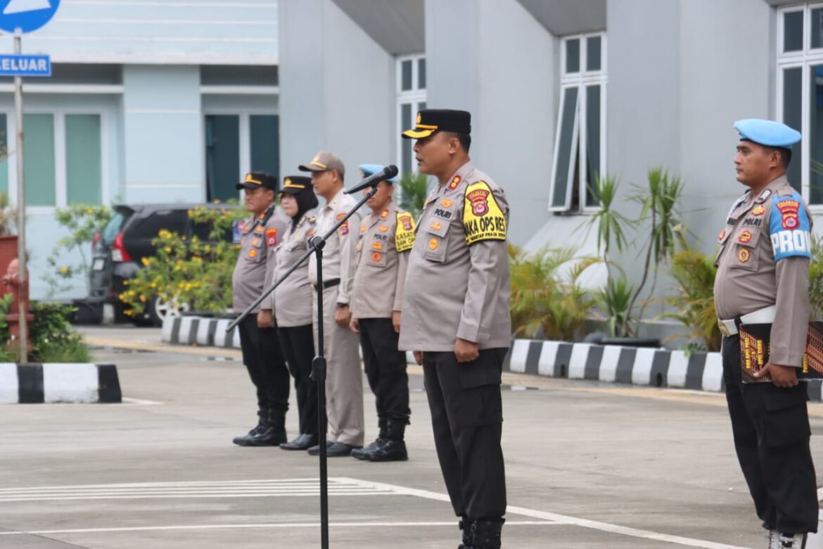 Wakapolresta Tangerang Pimpin Apel Pagi, Tekankan Bijak Bermedia Sosial dan Disiplin Anggota