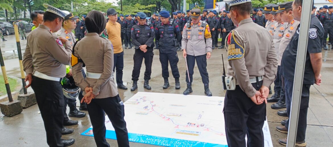 Polres Serang Gelar Pengamanan Aksi Buruh Dari Berbagai Serikat Pekerja Kabupaten Serang