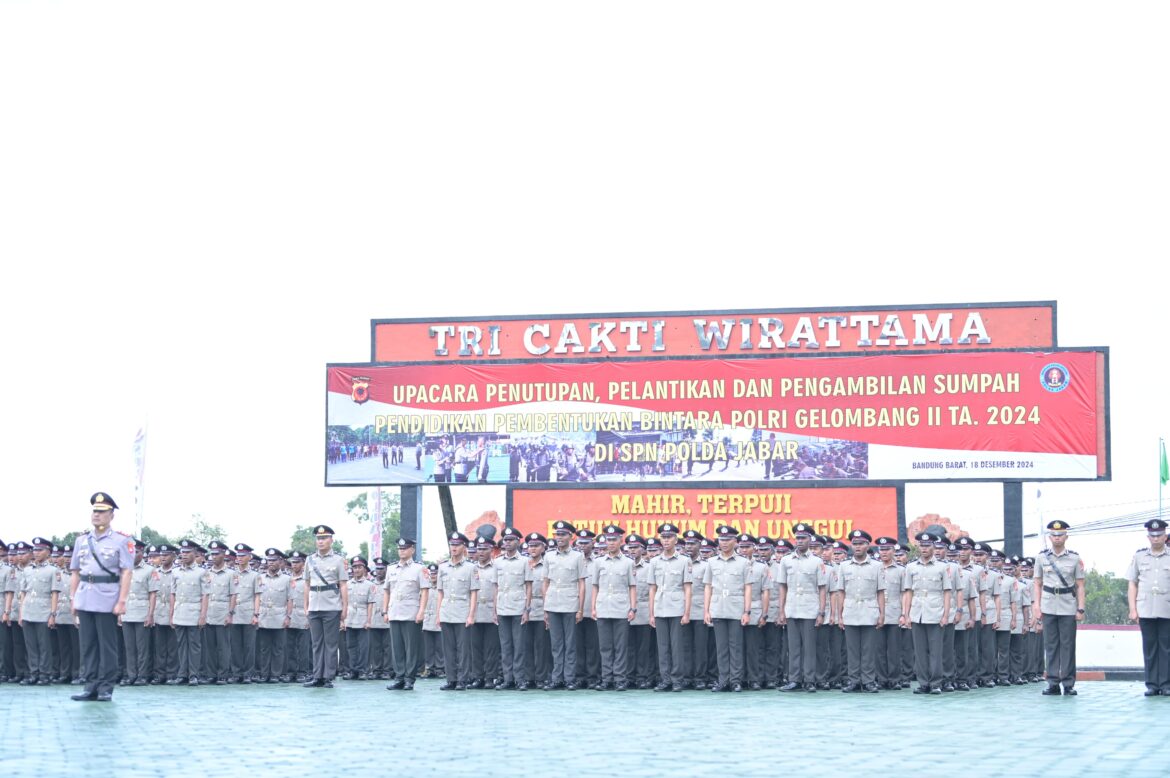 1079 Bintara Remaja Asal Papua dan Jabar Lulusan SPN Polda Jabar Siap Bertugas di Jawa Barat