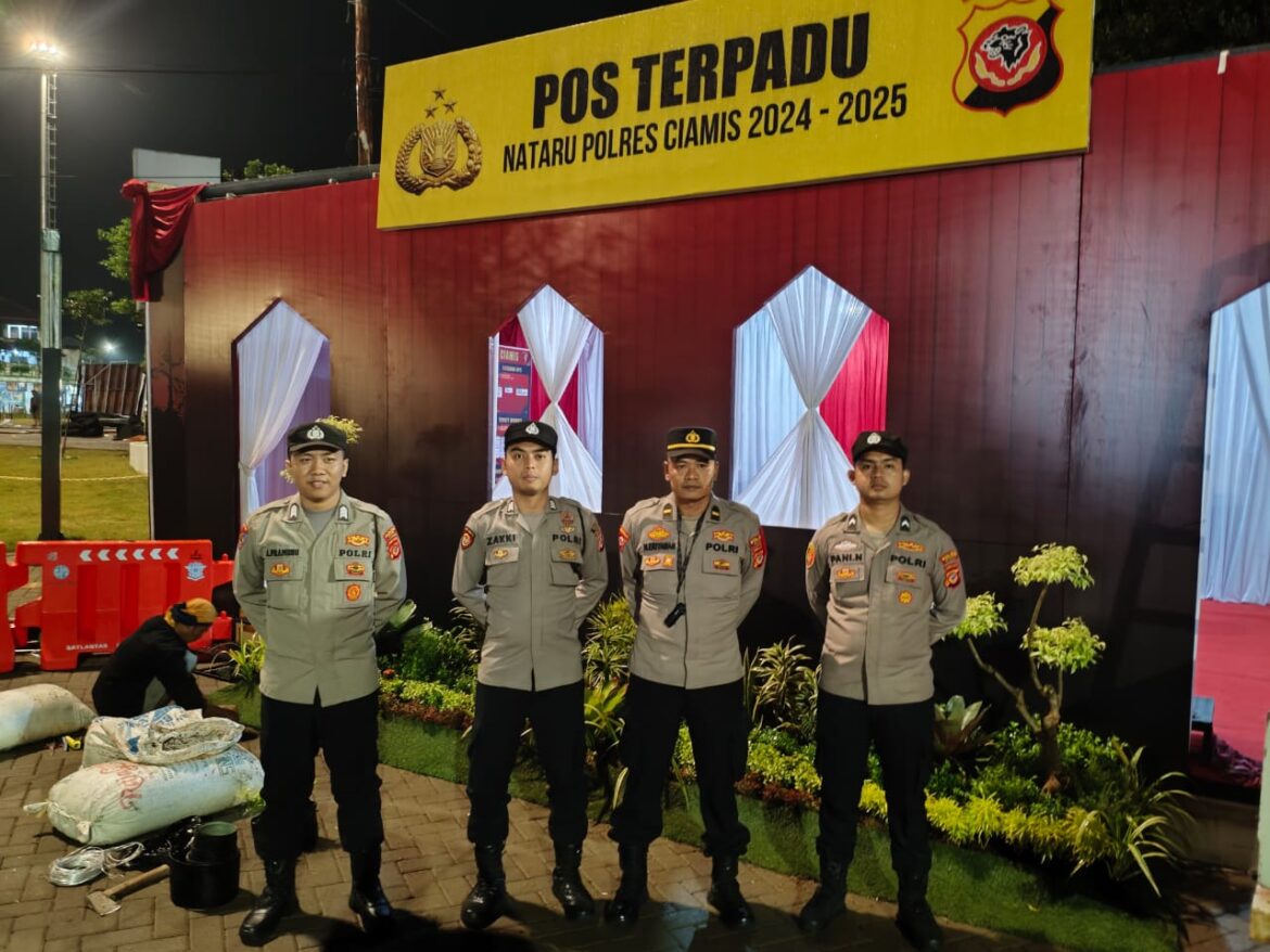 Pos Terpadu Alun Alun Ciamis Ops Lilin Lodaya 2024 Polres Ciamis Gelar Apel Kesiapan Personel