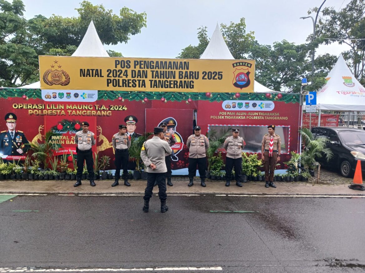 Apel Pengamanan Pospam Alun-Alun Tigaraksa OPS Lilin Maung 2024