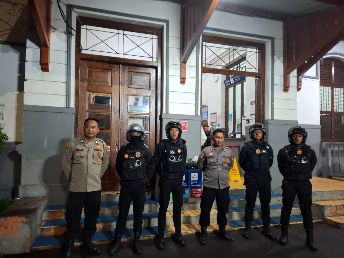 Satgas Preventif Patroli Ops Lilin Lodaya ke Obvit, Stasiun KA Ciamis Jadi Sasaran Cipkon Kamtibmas