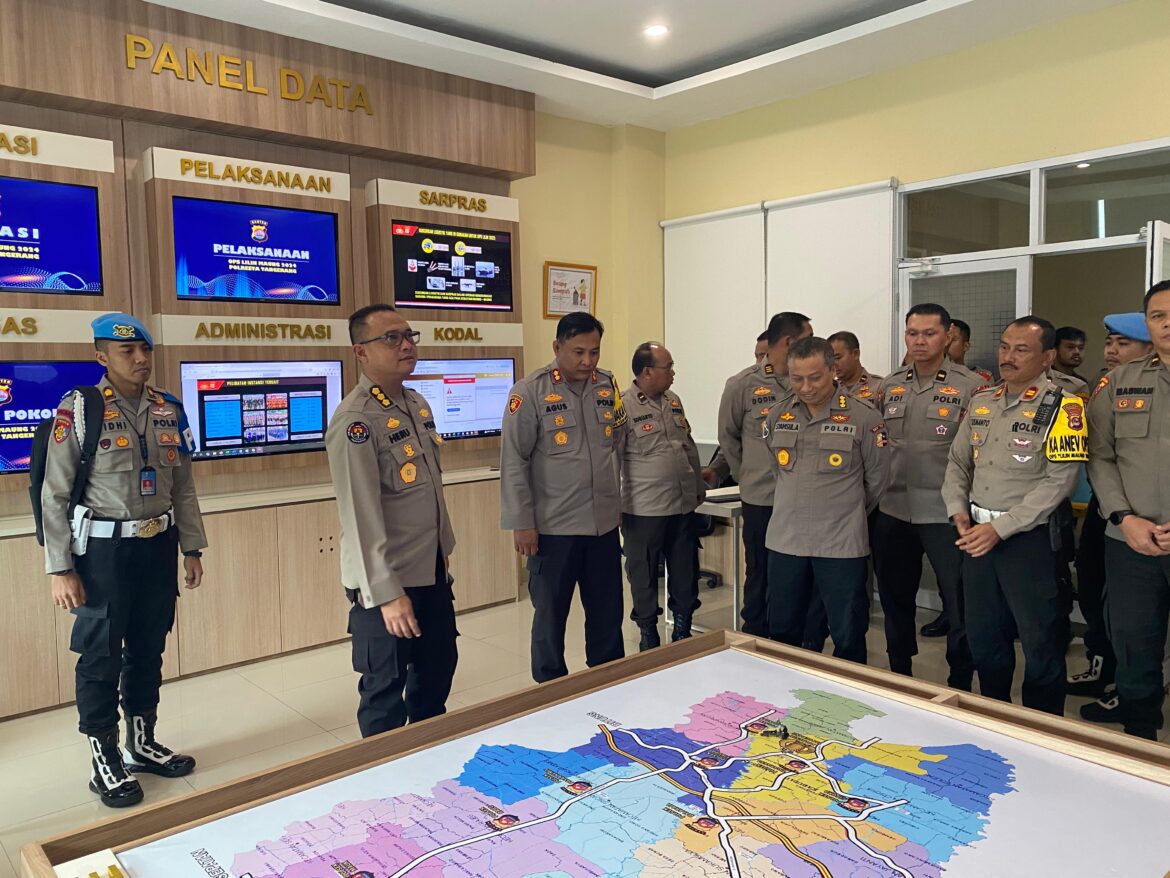Tim Supervisi Mabes Polri Cek Posko Operasi Lilin dan Command Center Polresta Tangerang