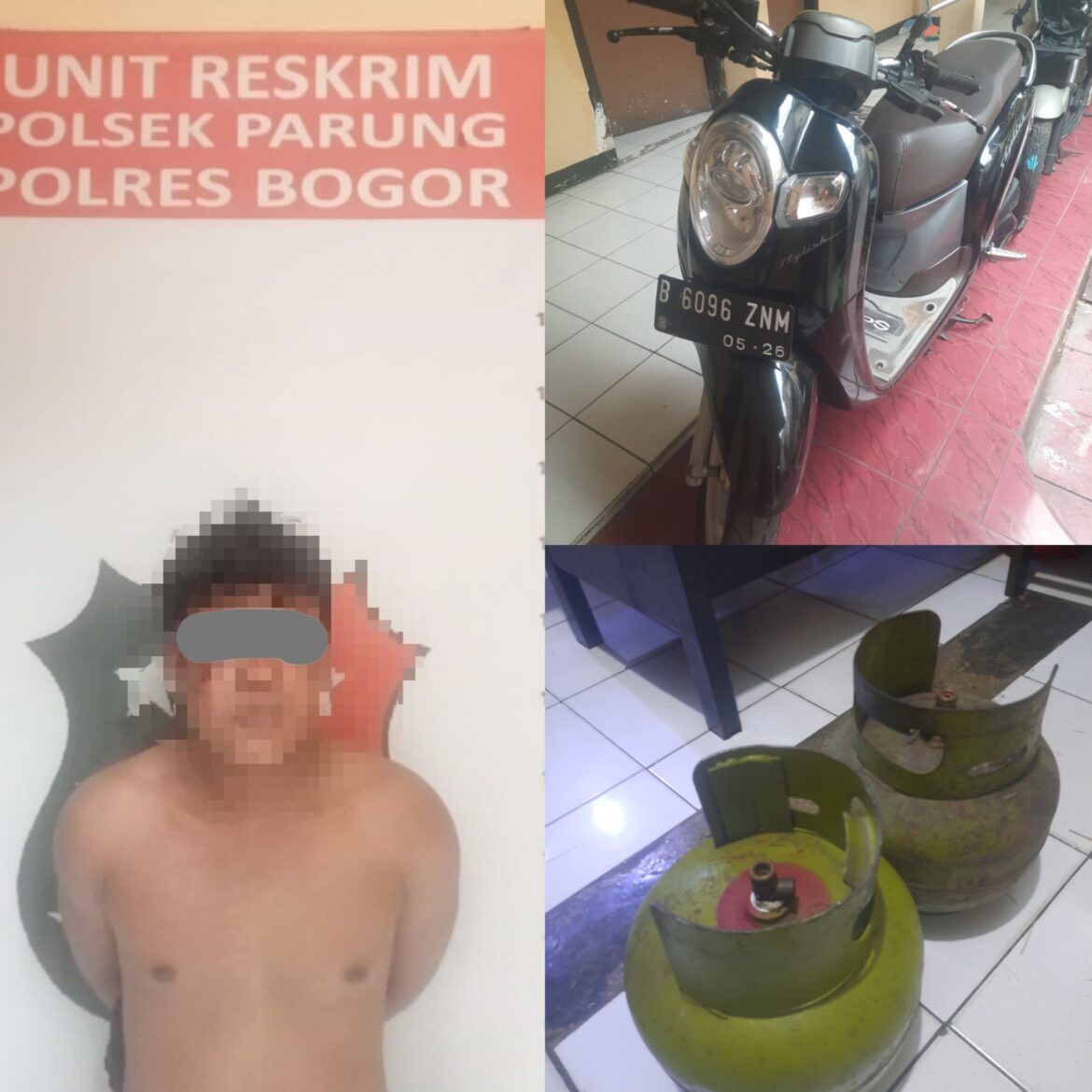 Poslek Parung Berhasil Amankan Pelaku Tindak Pidana Tabung Gas Elpiji 3 KG