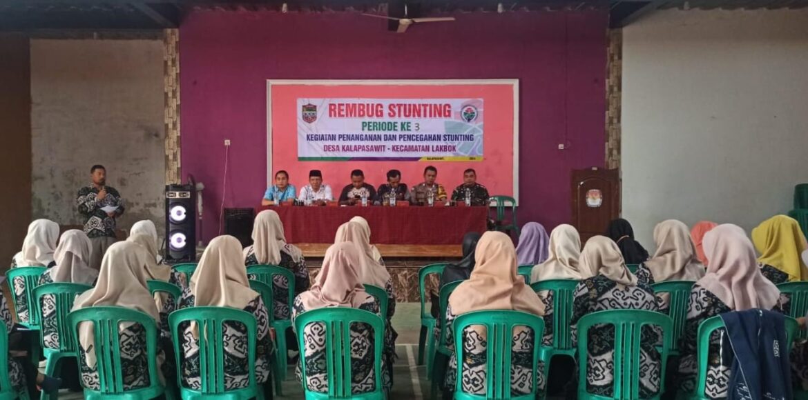 Polsek Lakbok Polres Ciamis Ikut Rembuk Penanganan Stunting di Desa Kalapasawit