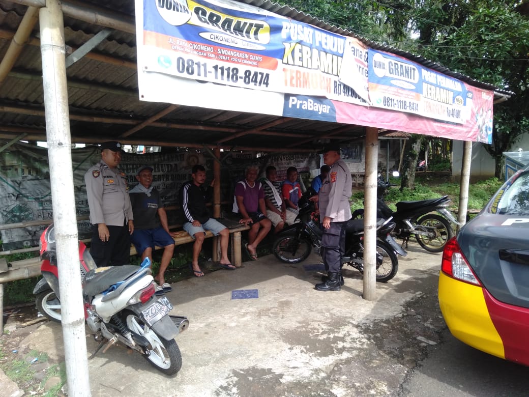 Ciptakan Harkamtibmas, Polsek Kawali Polres Ciamis Koorkom ke Opang di Kawali