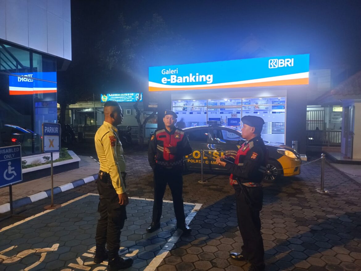 Sat Samapta Polres Ciamis Patroli Kamtibmas ke Obvit, Kantor Perbankan Jadi Sasaran