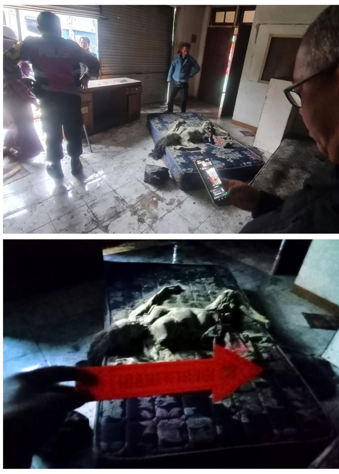 Polsek Caringin Bersama unsur terkait Cek TKP Temu mayat di rumah kosong