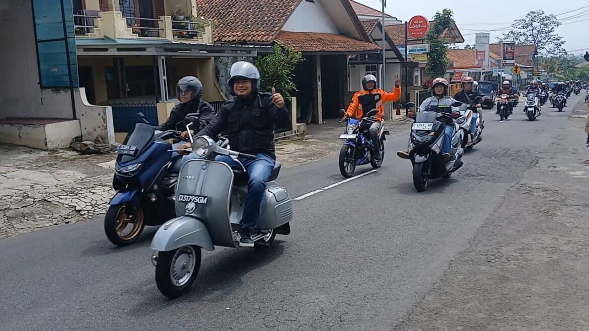 KPU Ciamis Bersama Media Gelar Touring ke Mini Ranch Sukamantri