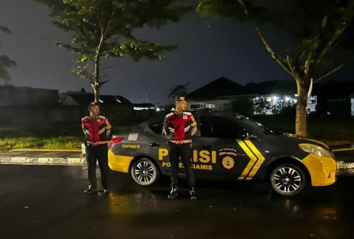 Sat Samapta Polres Ciamis Patroli Malam Hari Antisipasi Balap Liar dan Tindak Kriminalitas