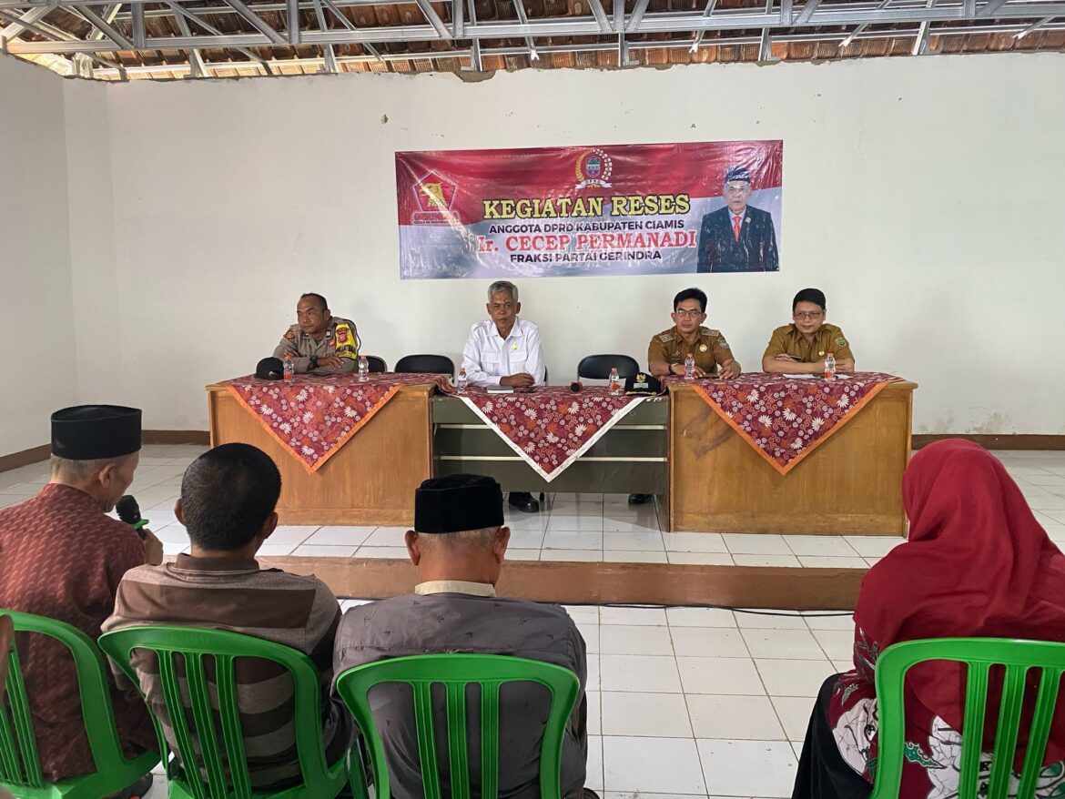 Polsek Cikoneng Monitoring Reses Anggota DPRD Kabupaten Ciamis di Desa Budiasih