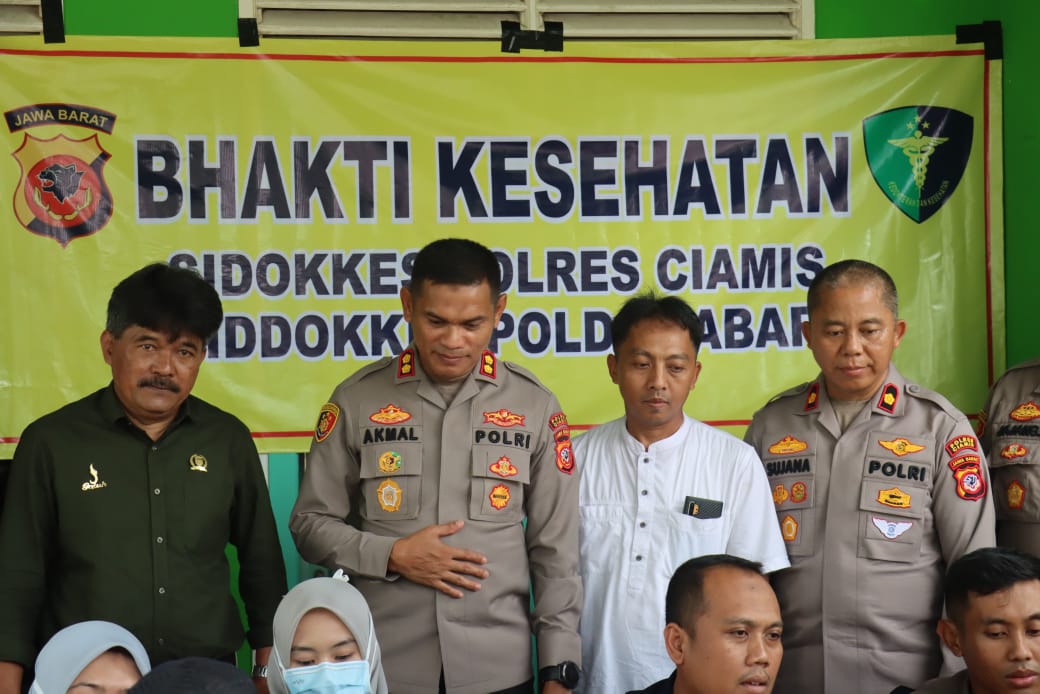 Polres Ciamis Gelar Bhakti Kesehatan di GOR Desa Sukajaya, Warga Apresiasi Kepedulian Polri