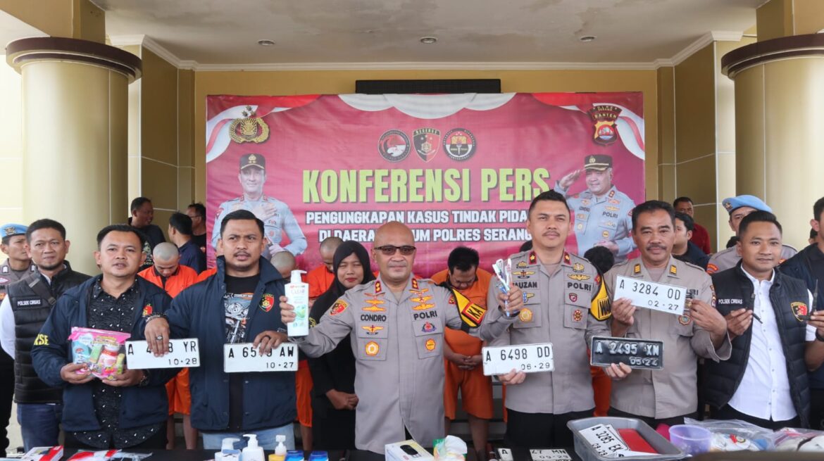 Jajaran Satreskrim Polres Serang Tangkap 7 Bandit Curanmor