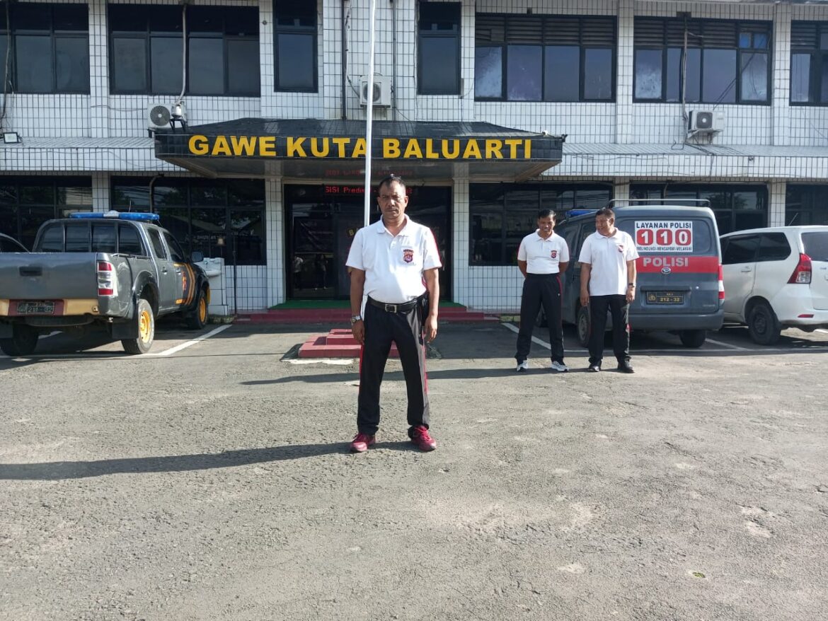 Pawas Polsek Balaraja IPTU Andi S Pimpin Apel Pagi di Lanjut Olahraga Bersama