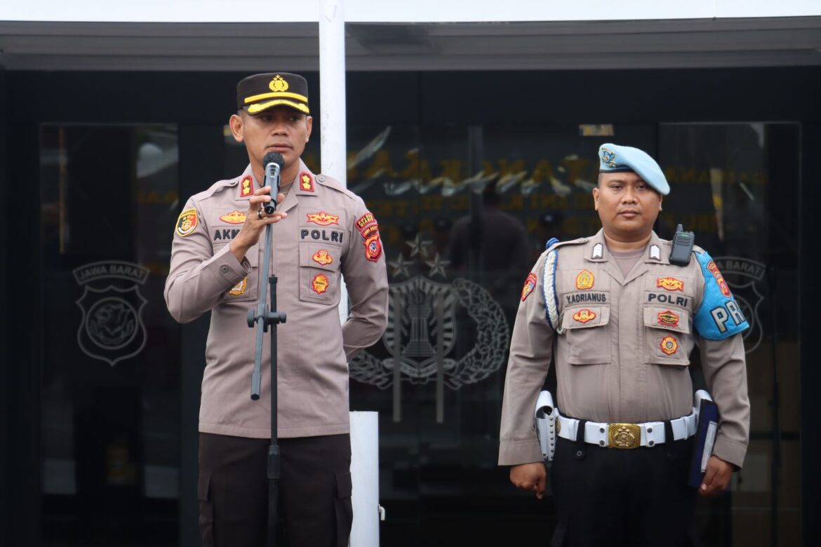Kapolres Ciamis Pimpin Apel Pagi, Tekankan Penertiban Lalu Lintas Jelang Ramadhan