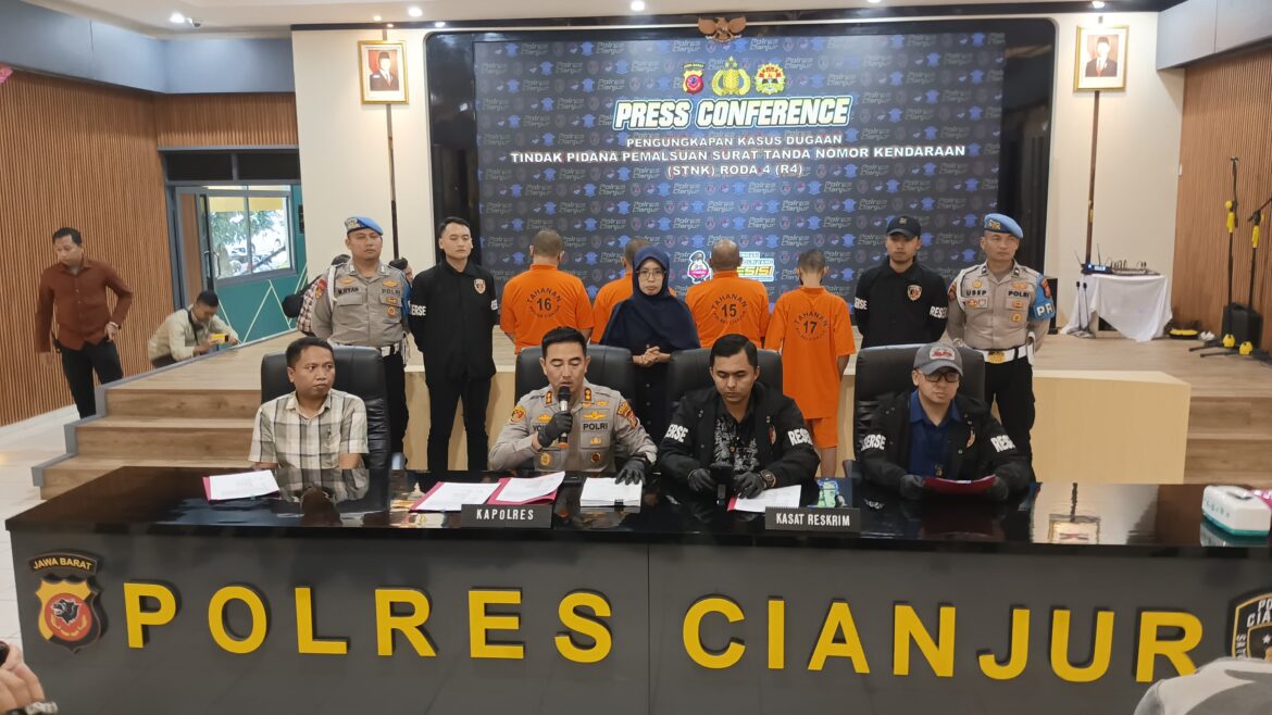 Polres Cianjur Ungkap Kasus Tindak Pidana Pemalsuan STNK, 4 Orang Tersangka Berhasil Diamankan