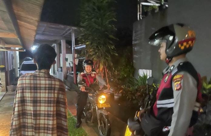Jaga Harkamtibmas, Sat Samapta Polres Ciamis Patroli Roda 2 ke Perum Kertasari di Waktu Subuh