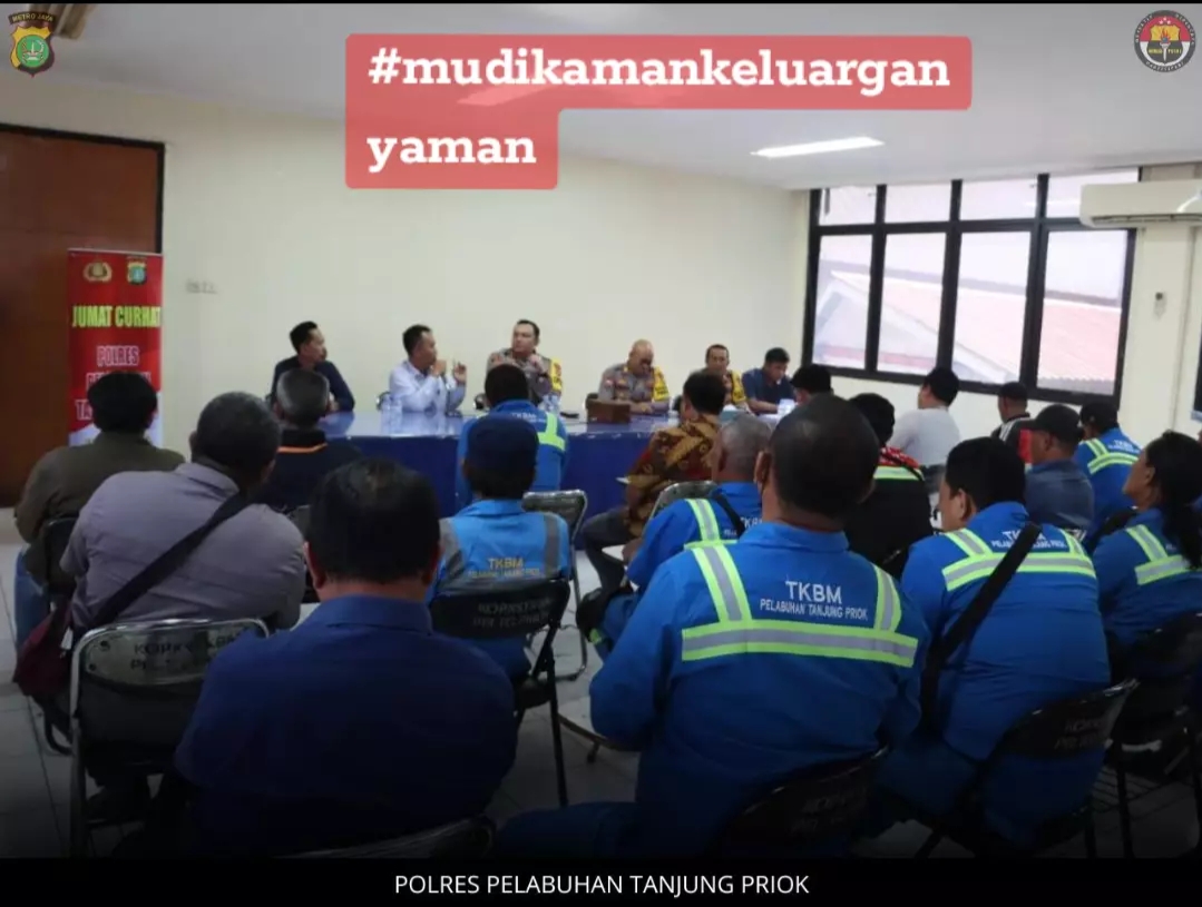Polres Pelabuhan Tanjung Priok Gelar Sosialisasi “Mudik Aman, Keluarga Nyaman” dan Hotline Mudik 110