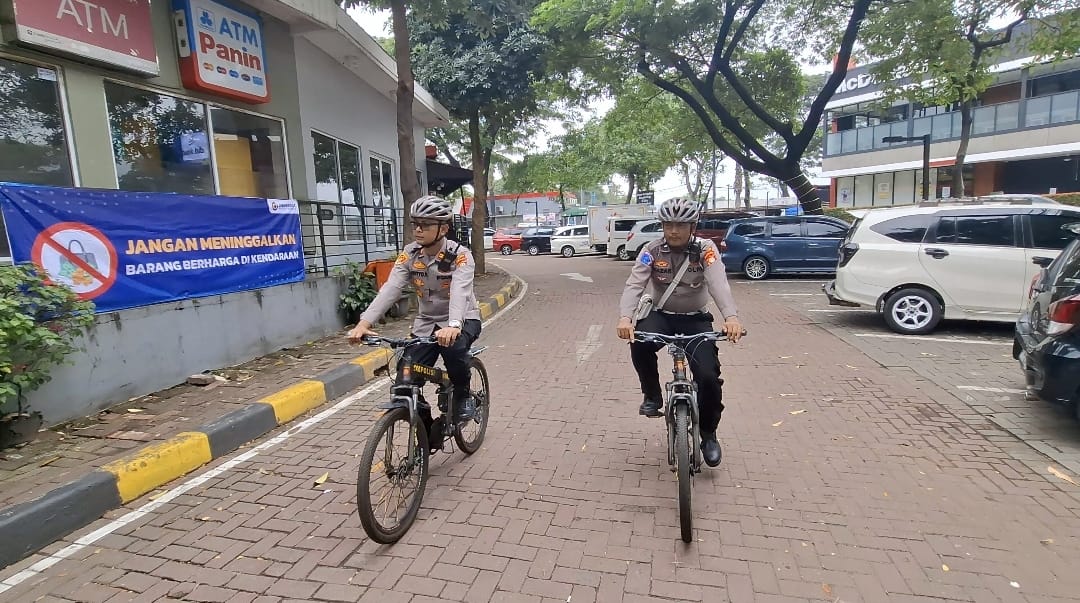 Mudik Nyaman, Polres Metro Tangerang Terjunkan Patroli Bersepeda di Rest Area KM 13,5 dan KM 14