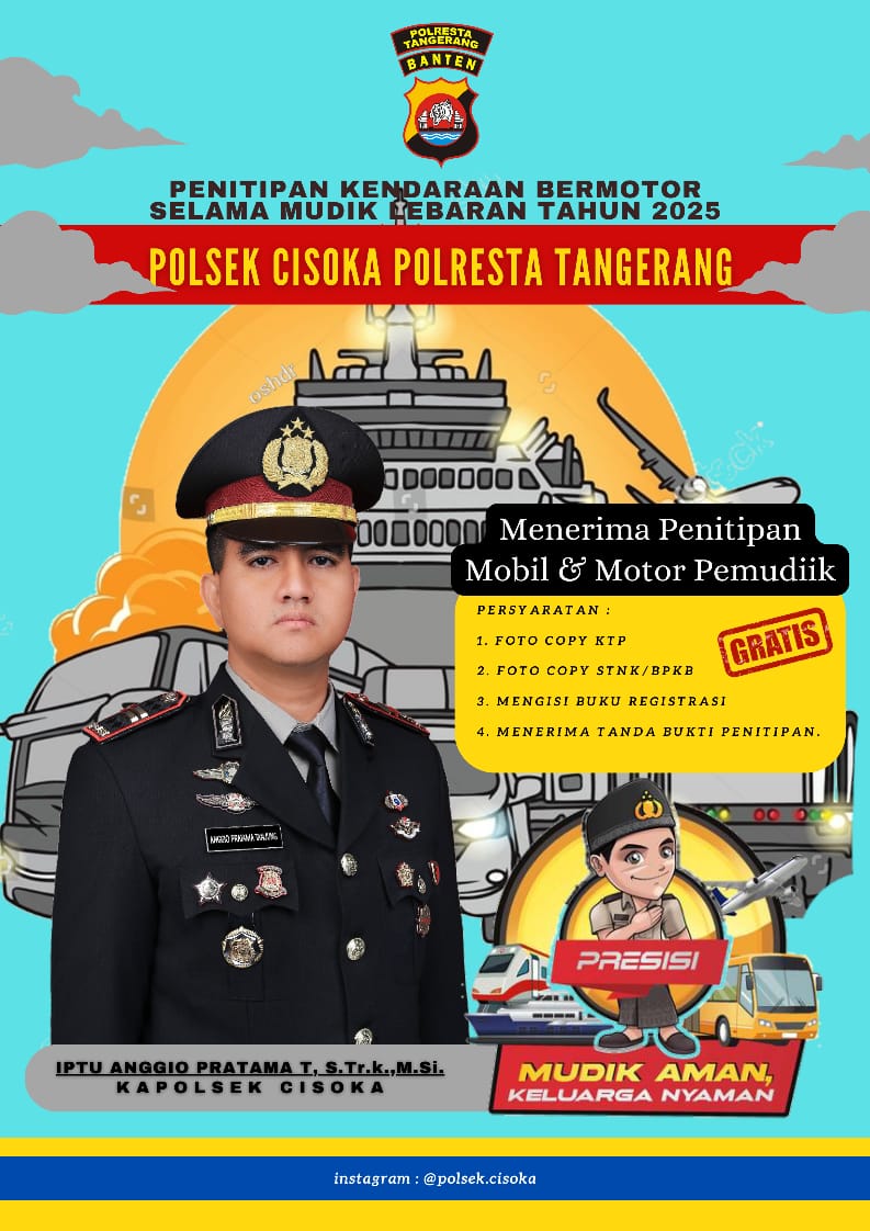 Polsek Cisoka Polresta Tangerang Buka Layanan Penitipan Kendaraan, Gratis…!!