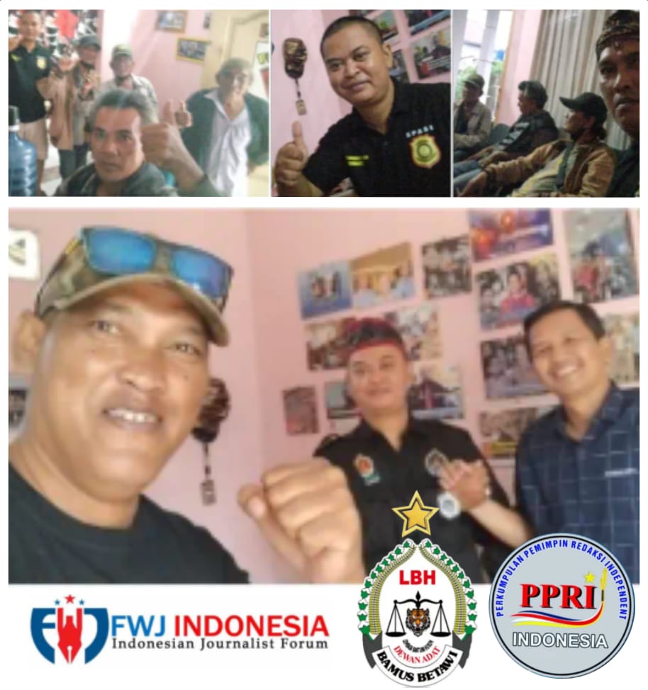 Sinergi Kolaborasi Komunitas Organisasi Masyarakat Pers Indonesia (KOMPI) , FWJI, PPRI bersama LBH Dewan Adat BAMUS Betawi