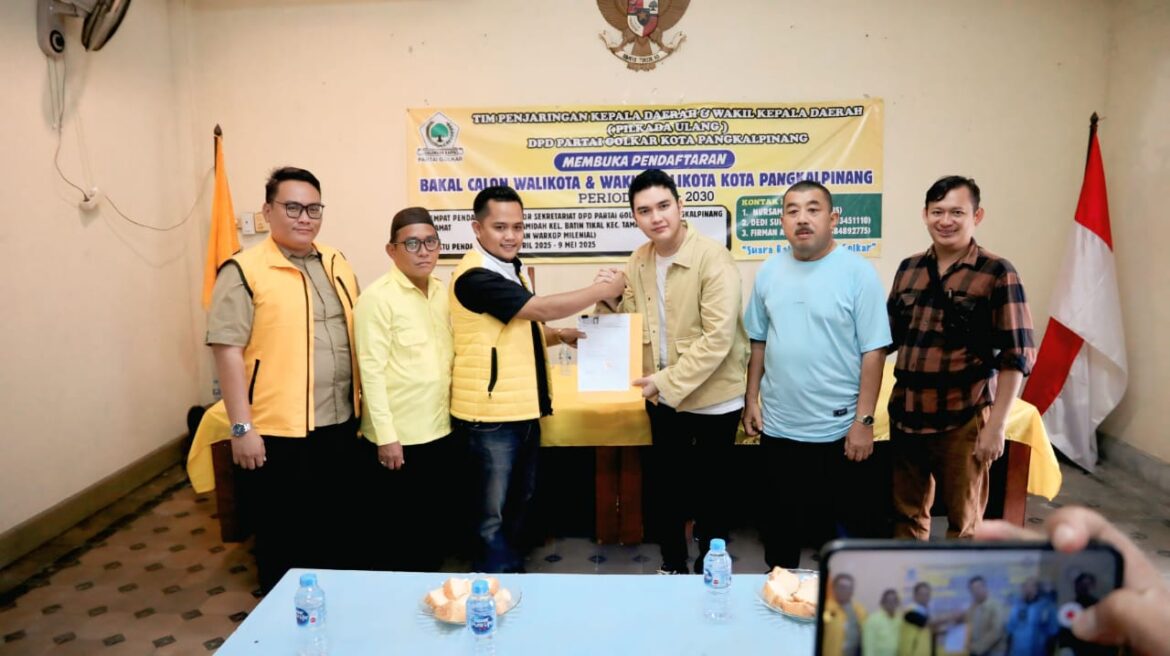 Aldi Taher Resmi Masuk Bursa Pilkada Pangkalpinang, Tantang Politisi Mapan Lewat Jalur Golkar