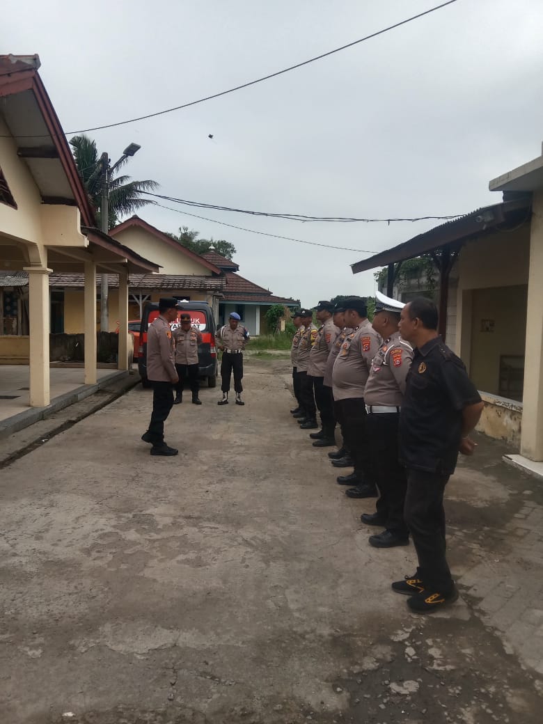 Polsek Kronjo Polresta Tangerang Gelar Apel Siaga Pengamanan PSU Kabupaten Serang