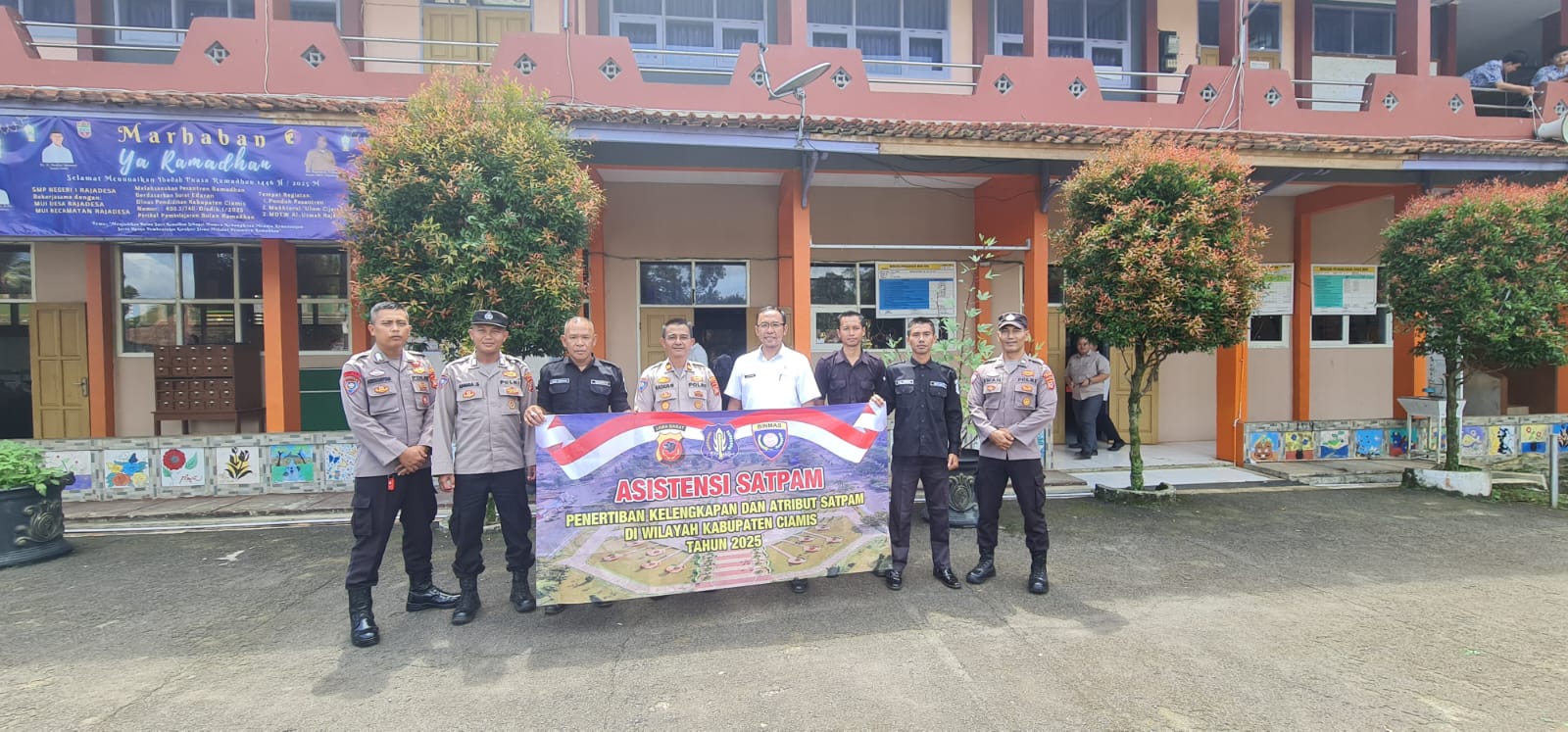 Asistensi, Polres Ciamis Beri Pembinaan dan Koorkom Kamtibmas ke Satpam di Rajadesa
