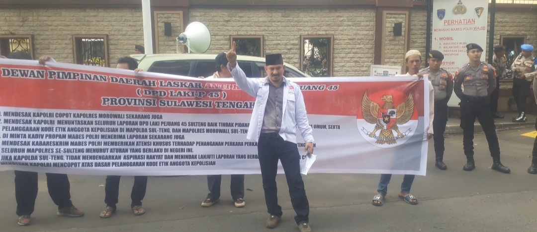 Laskar Anti Korupsi Pejuang 45 Sulteng Mendesak Kapolri Untuk mencopot Kapolres Morowali