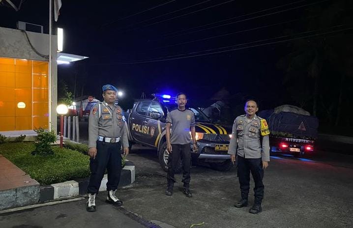 Cegah Tindak Kriminalitas di Malam Hari, Polsek Pamarican Polres Ciamis Patroli Biru