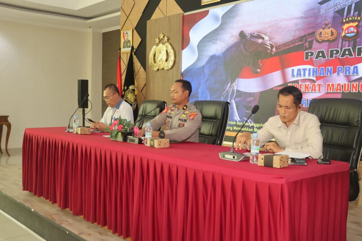 Jajaran Polresta Tangerang Gelar Latpraops Operasi Pekat Maung 2025