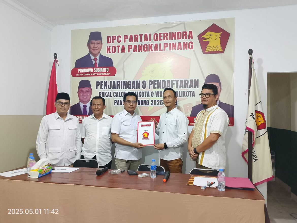 Adhy Sarphio Mantap Paparkan Visi-Misi ke Gerindra: Siap Bertarung di Pilwako Pangkalpinang 2025
