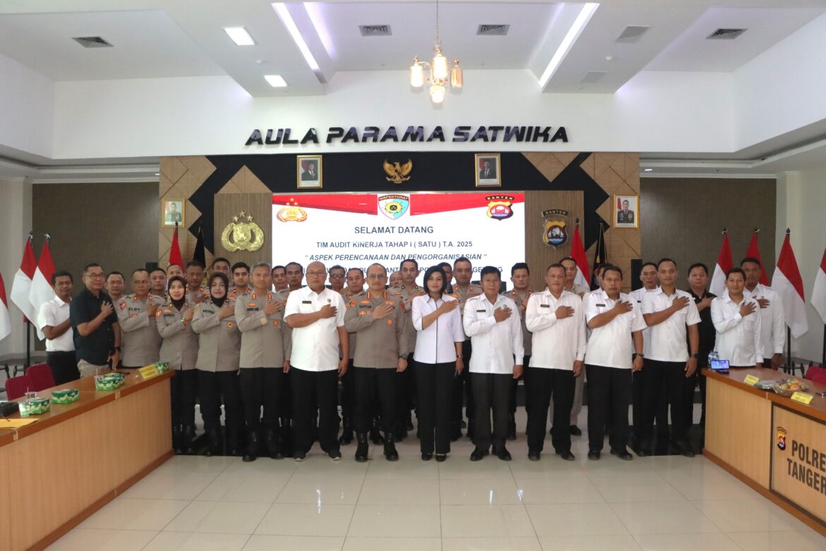 Kunjungan Tim Audit Kinerja Tahap I T.A. 2025 ITWASDA Polda Banten ke Polresta Tangerang
