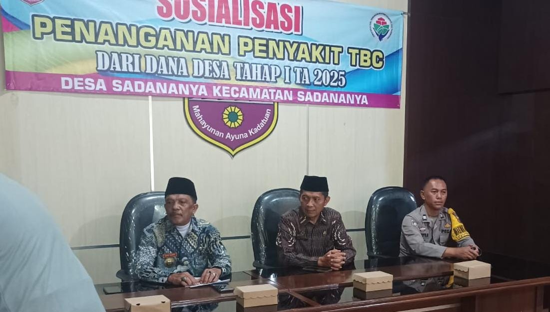 Polsek Ciamis Polres Ciamis Ikuti Sosialisasi Penyakit Menular ke Masyarakat Sadananya