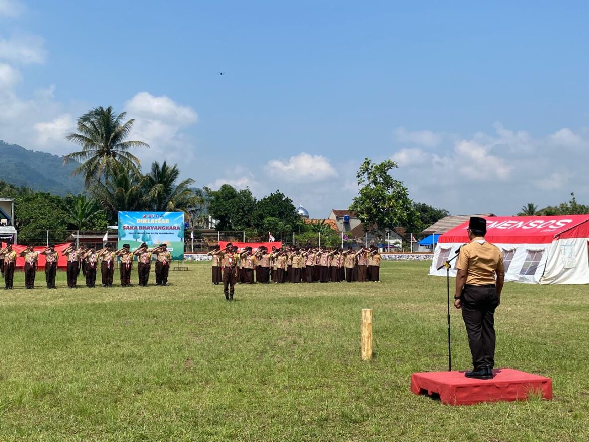 Polsek Panjalu dan Panumbangan Gelar Upacara Pembukaan DIKLATSAR Saka Bhayangkara