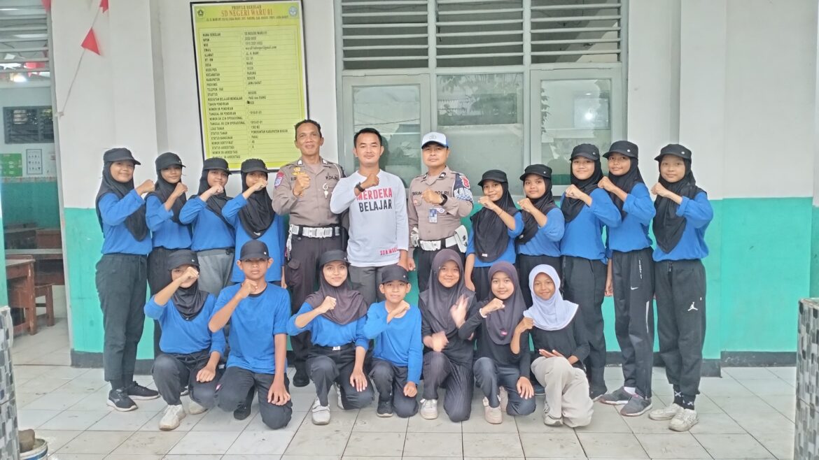 Satlantas Polres Bogor Gelar Pembinaan Pocil dan Dikmas Lantas di SD Waru 01 Parung