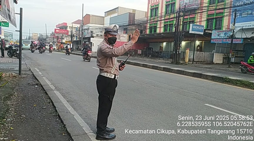 Satlantas Polresta Tangerang Siaga di Titik Rawan, Dukung Kelancaran dan Keselamatan Lalu Lintas