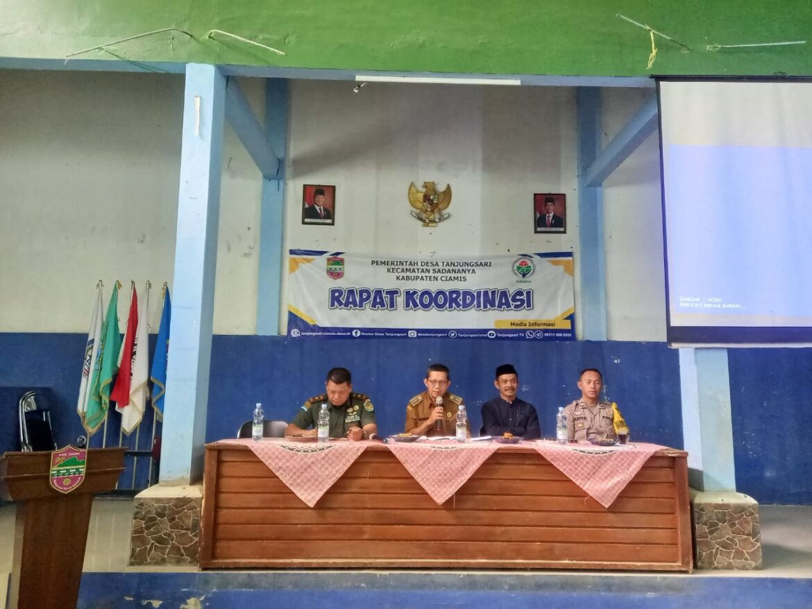 Polsek Ciamis Sampaikan Himbauan Kamtibmas di Rakor Tingkat Kecamatan Sadananya