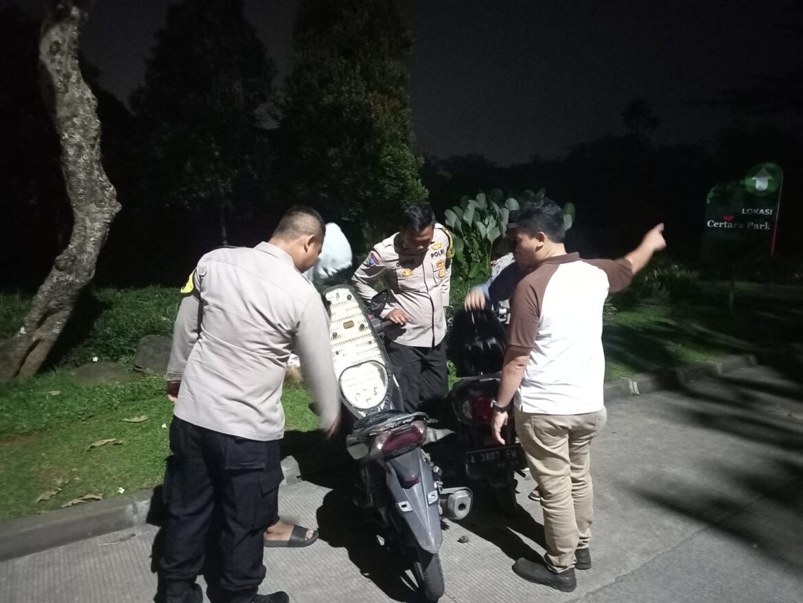 Tekan Kriminalitas Malam Hari Polsek Panongan Gelar Oprasi Cipta Kondisi dan Patroli Blue light