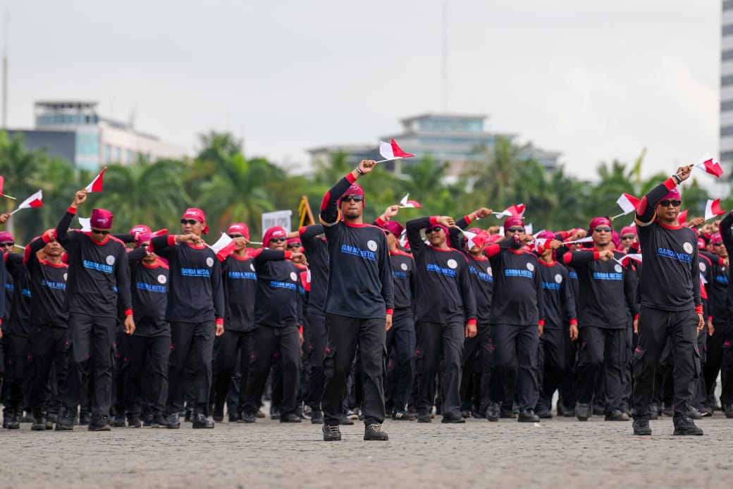 Bukti Nyata Kolaborasi Dengan Masyarakat, Buruh Meriahkan HUT Bhayangkara ke-79