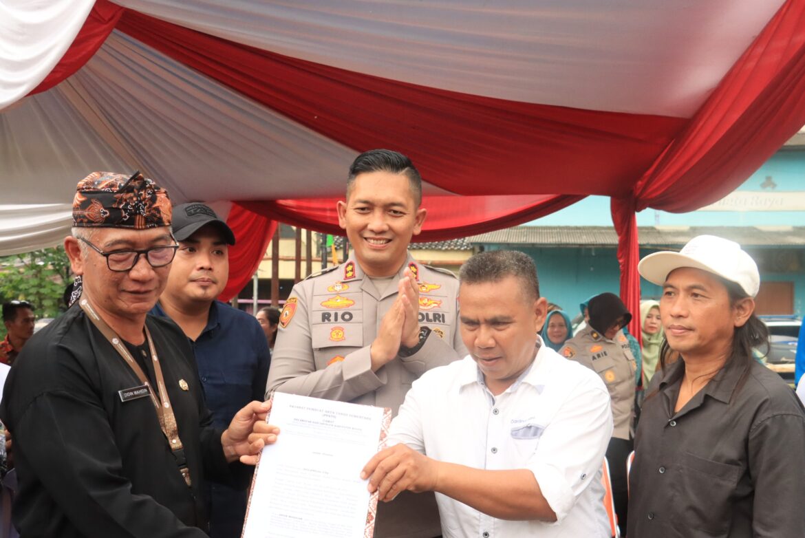 Kapolres Bogor AKBP Rio Wahyu Anggoro, S.H., S.I.K., M.H. Melaksanakan Peninjauan Lokasi Pembangunan Kantor Baru Polsek Rancabungur