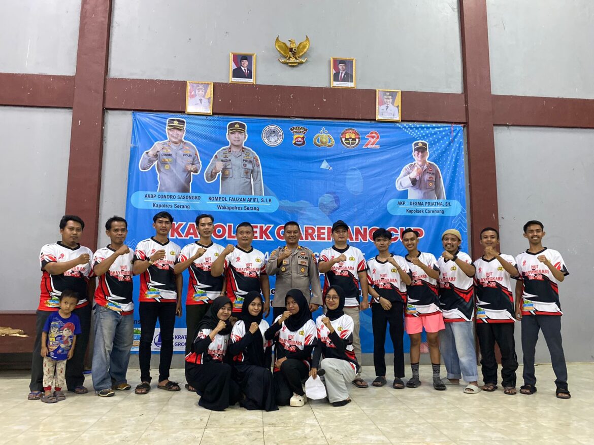 Warga Antusias Hadiri Final Turnamen Bulu Tangkis Kapolsek Carenang CUP
