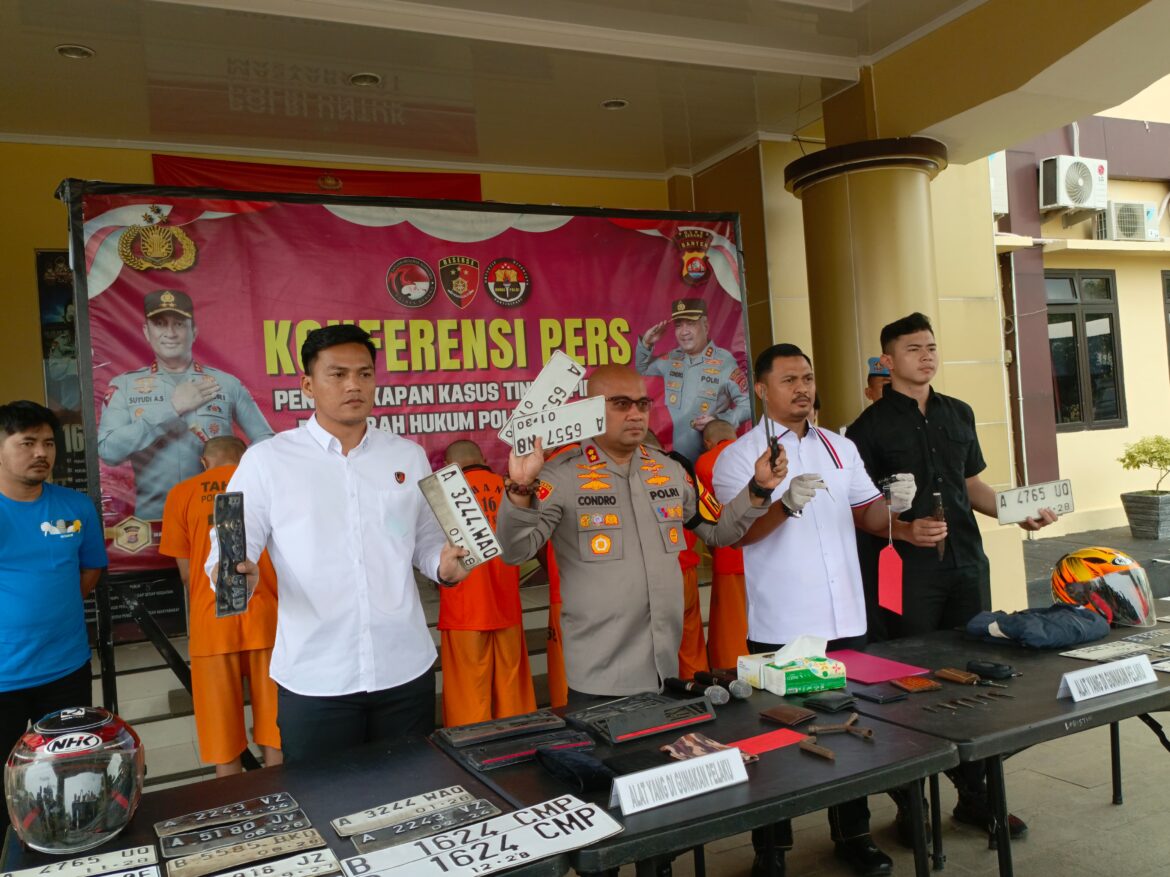 Empat Pelaku Pencurian Kendaraan Bermotor Spesialis Motor Parkiran Berhasil Diringkus Tim Resmob Polres Serang