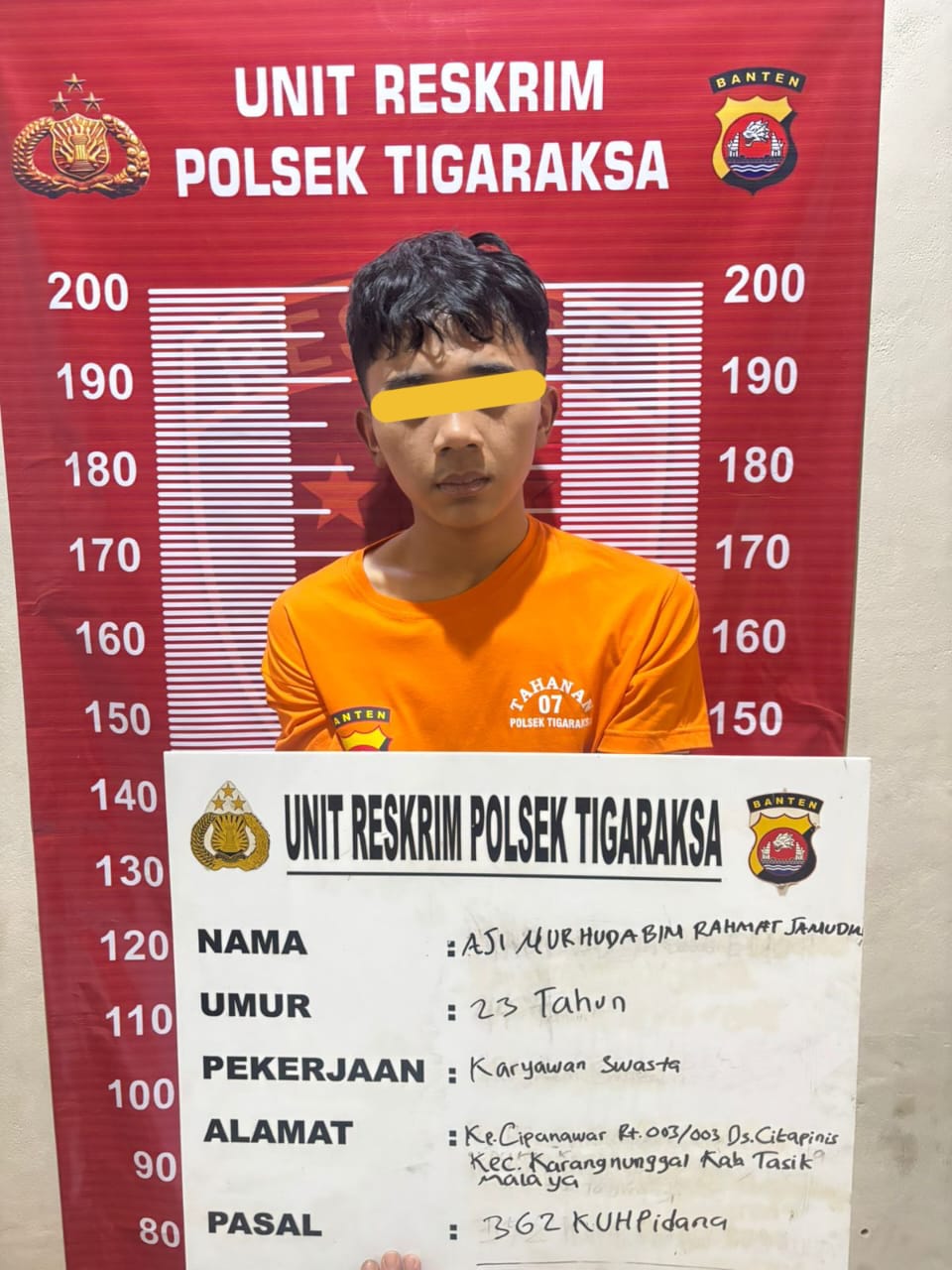 Curi Uang Setoran, Karyawan Minimarket Dicokok Polsek Tigaraksa Polresta Tangerang