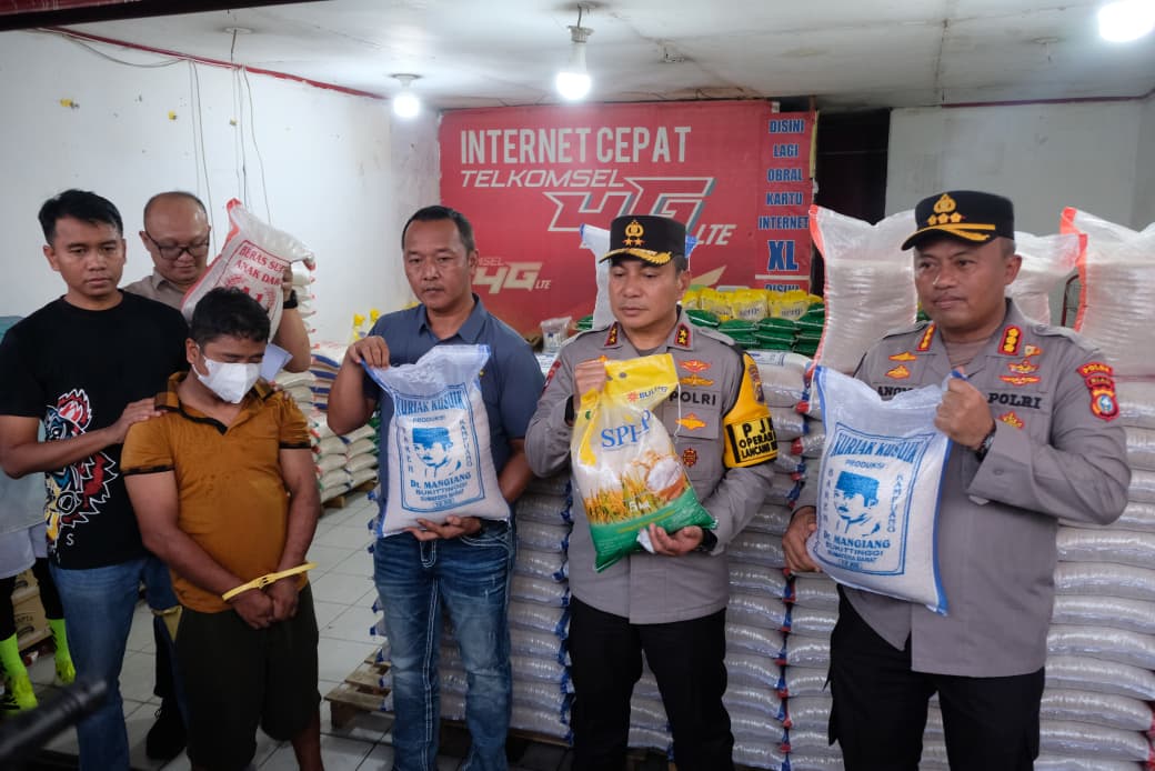 Polda Riau Tetapkan Distributor Pengoplos 9 Ton Beras Reject Jadi Tersangka