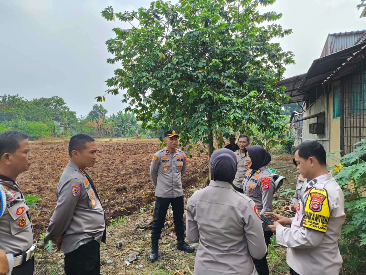 Pengawasan Program Ketahanan Pangan, Tim Polda Banten Tinjau Lahan Jagung di Desa Pasir Jaya