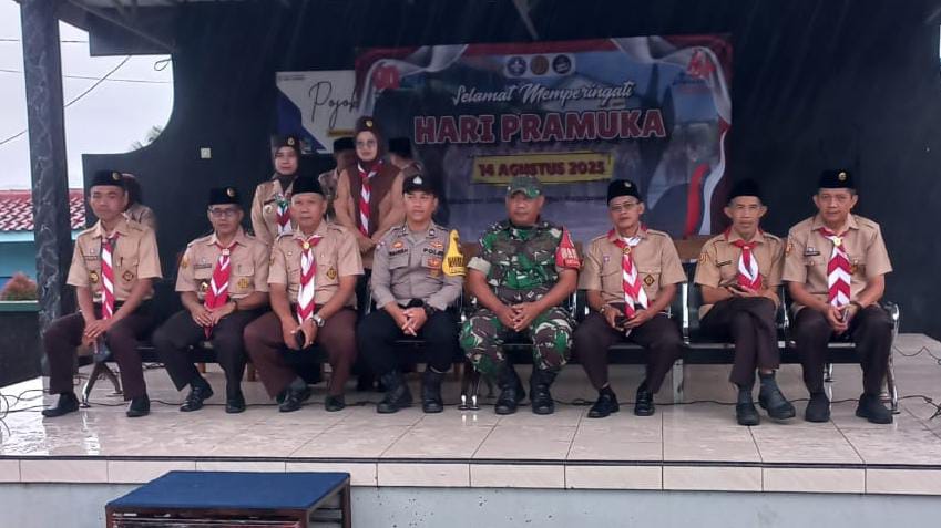 Polsek Ciamis Polres Ciamis Ikuti Upacara Peringatan Hari Pramuka ke-64 di Sadananya