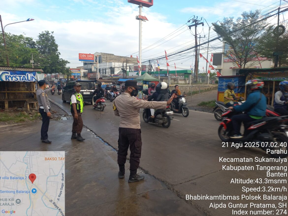 Gatur Lalin Pagi di Titik Rawan Arus Lalu Lintas Anggota Polsek Balaraja Polresta Tangerang 51